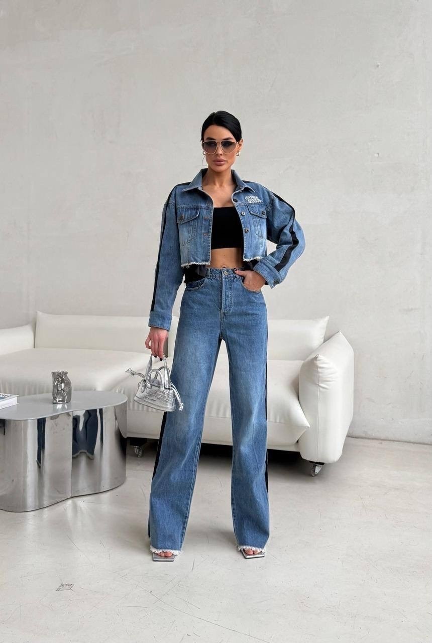 женский джинсовый костюм,стильные костюмы,костюм джинсовый,джинсовая куртка,стильный джинсовый костюм