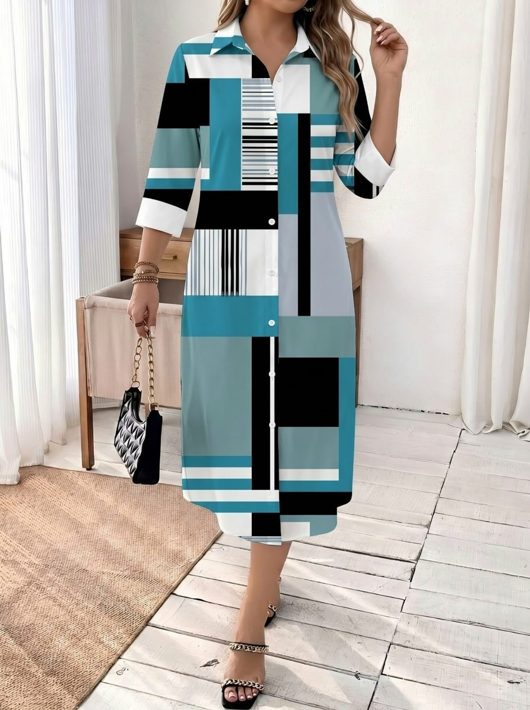 женское платье рубашка,платье рубашка с принтом,повседневные платья,платье рубашка с длинными рукавами,женские длинные платья