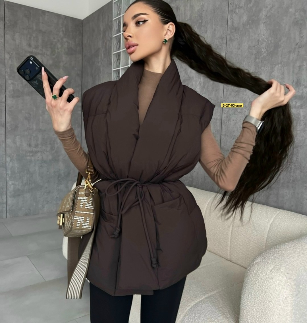 женская жилетка,женский жилет,стильная жилетка,жилетка с поясом,жилет