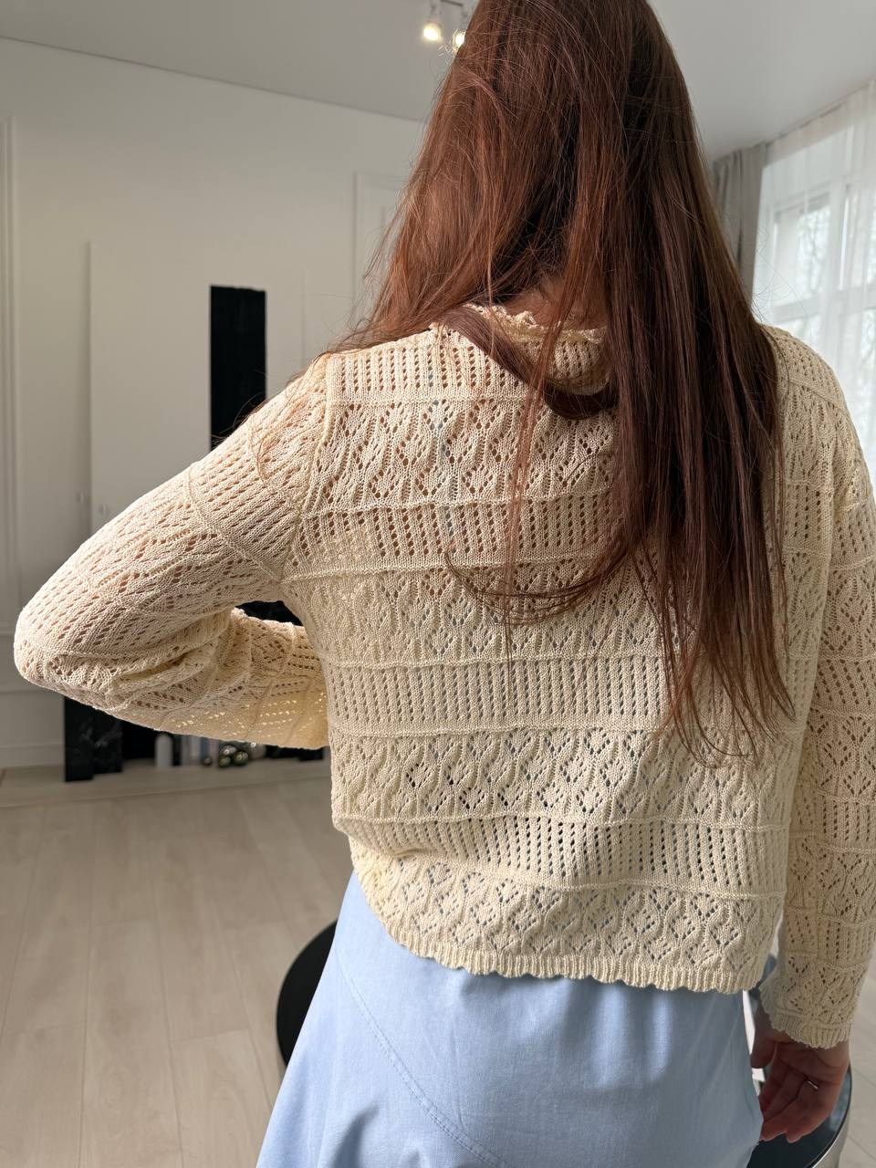 короткий вязаный свитер в бежевом французском стиле с завязкой спереди,кофта вязаная,вязаные кардиганы,кружевная кофта,кружевной кардиган