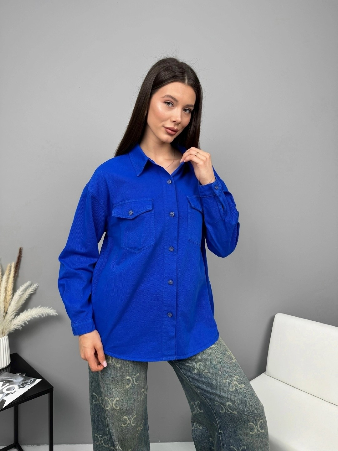 рубашка джинсовая оверсайз,джинсовая рубашка женская,женская рубашка,рубашка женская синяя,рубашка джинсовая