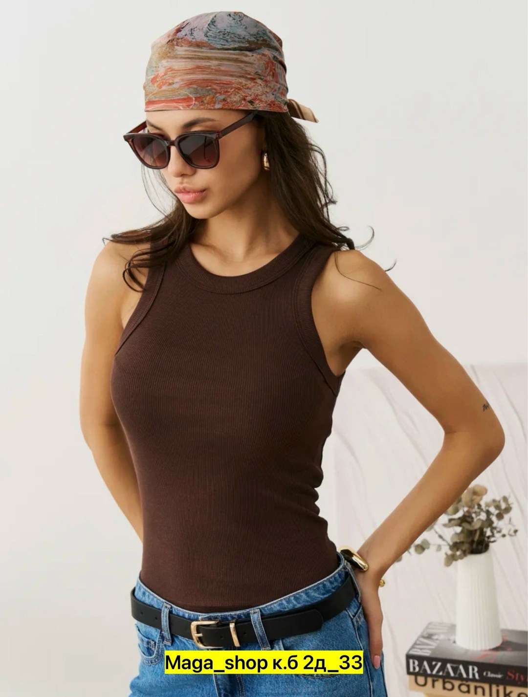 женская майка,цвет шоколадно коричневый,топ женский,кроп топы,