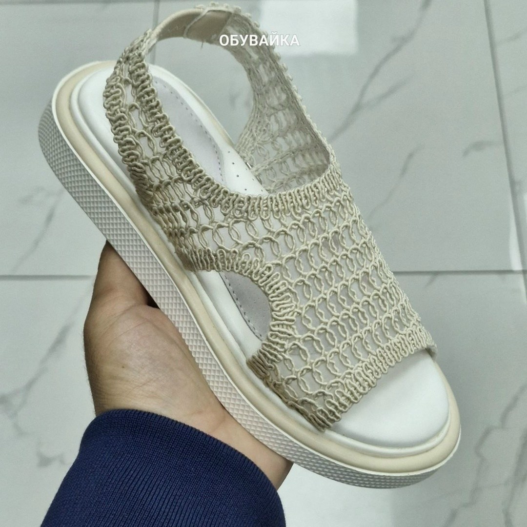 ,босоножки женские,босоножки летние,тканевые босоножки,вязаные босоножки