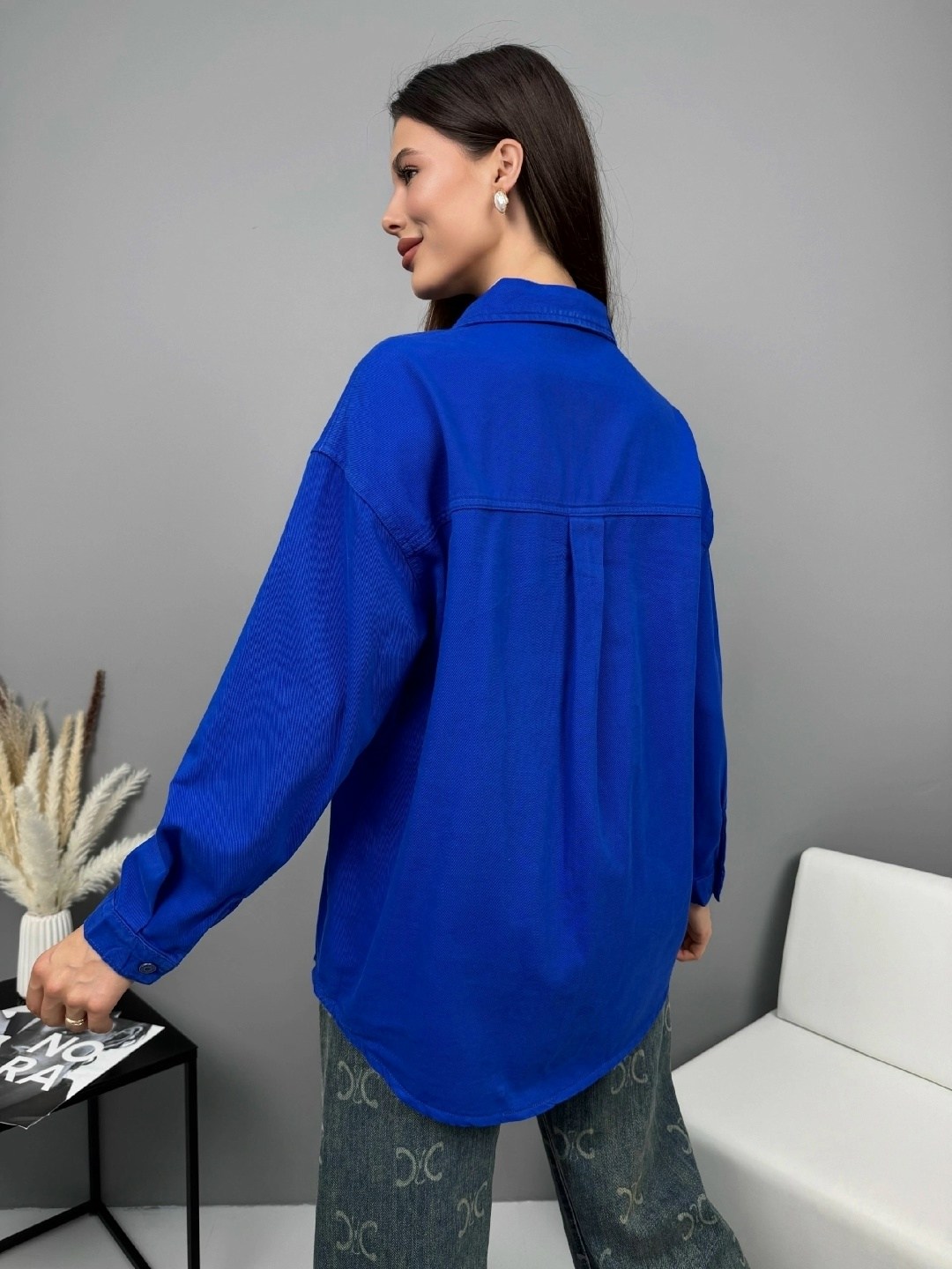 рубашка джинсовая оверсайз,джинсовая рубашка женская,женская рубашка,рубашка женская синяя,рубашка джинсовая