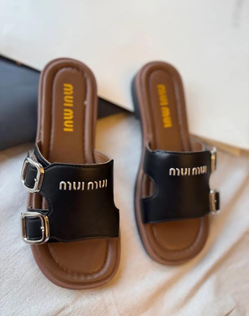 шлепанцы женские,шлепанцы коричневые miu miu,брендовые шлепанцы,,шлепки miu miu