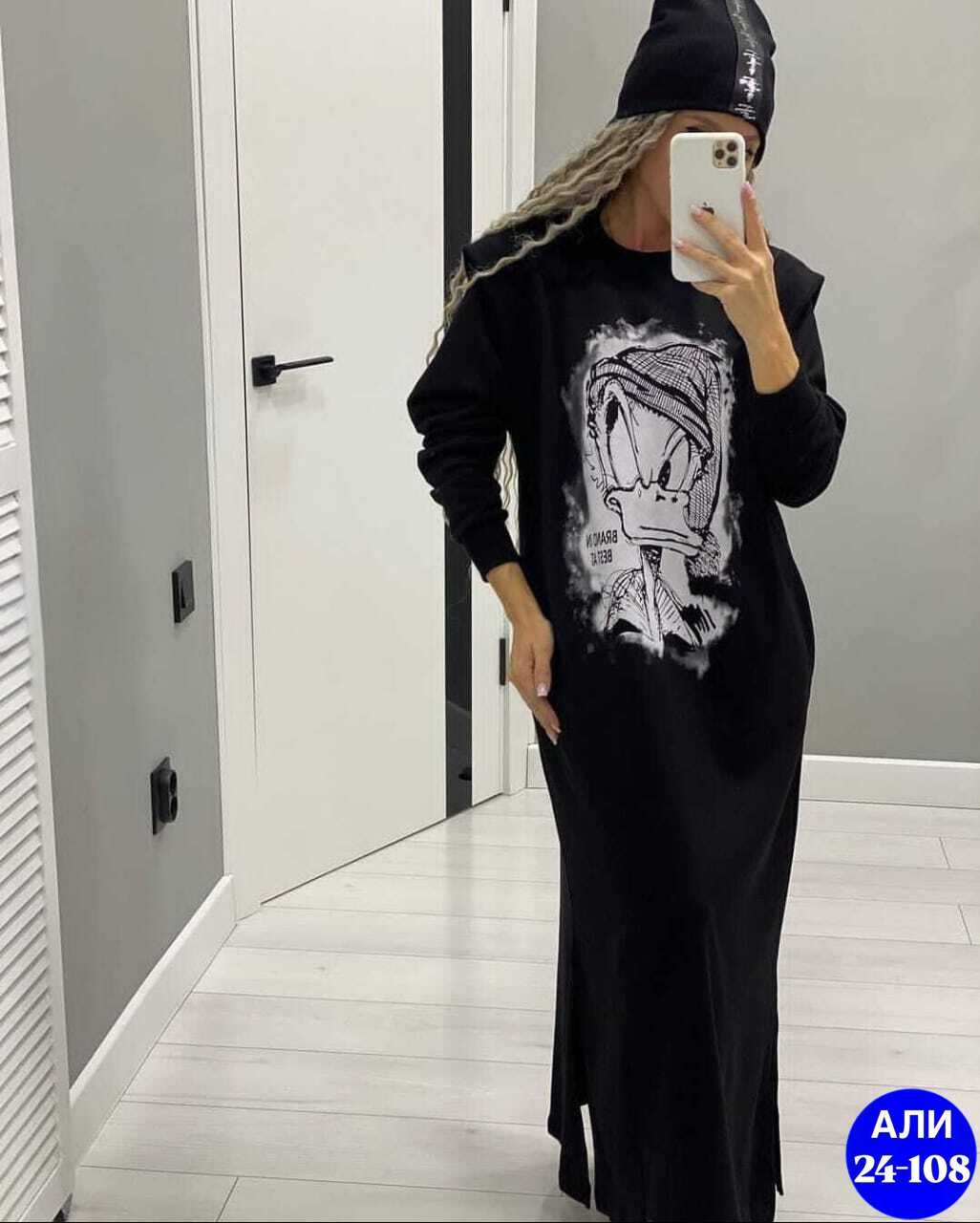 платье на флисе,платье туника, ,платье с капюшоном,удлиненное платье