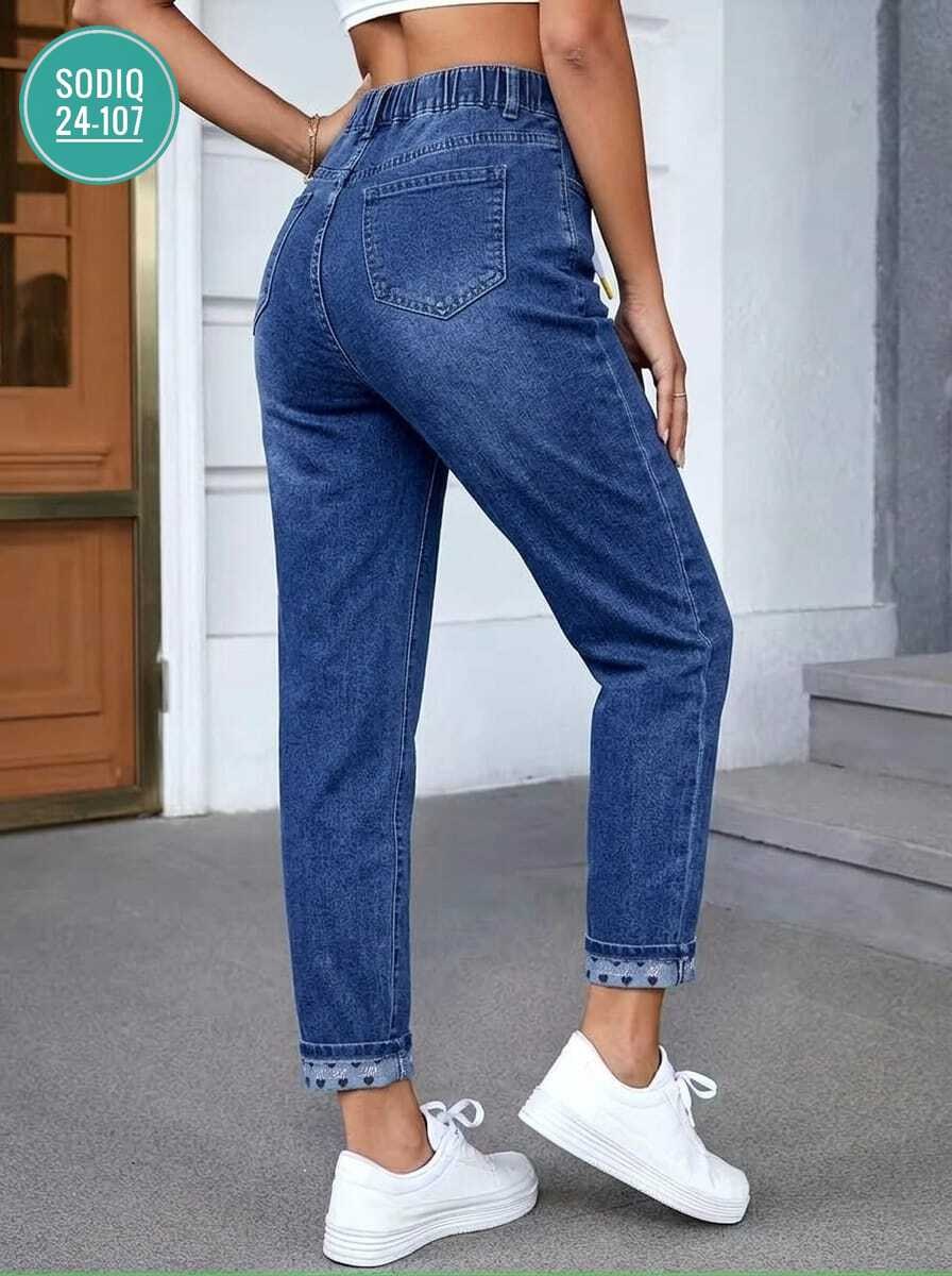 джинсы модные,модные джинсы женские,женские джинсы,джинсы с высокой талией,джинсы на резинке женские