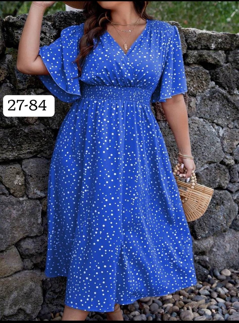 женственное платье в горошек,летнее женское платье,нарядное платье,платья для полных,платья в горошек