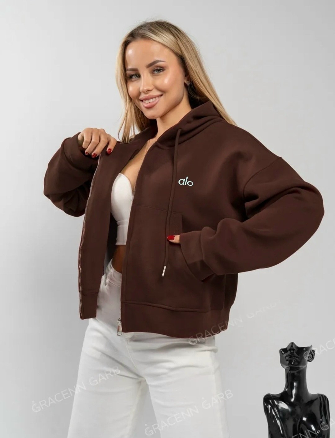 кофта худи зипка на молнии укороченная спортивная gracenn garb цвет розовый дым,худи женский капюшон розовый,кофта худи зипка на молнии укороченная спортивная gracenn garb,толстовка розовый,толстовка