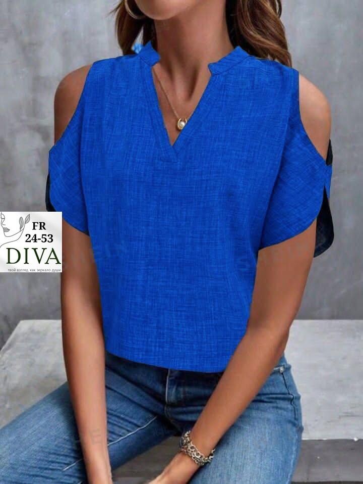 женская блузка,блузка женская модная,летние блузки женские,женская блузка с открытыми плечами,женская шифоновая блузка с v-образным вырезом