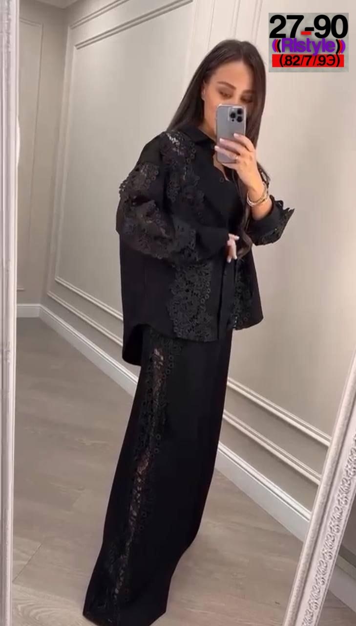 женский брючный костюм двойка,костюм двойка,костюм женский,модная ,женские костюмы из гипюра