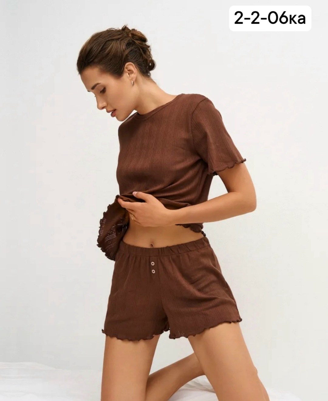 пижама женская,пижама женская с шортам,пижама женская коричневая,пижама с шортами,пижама коричневая