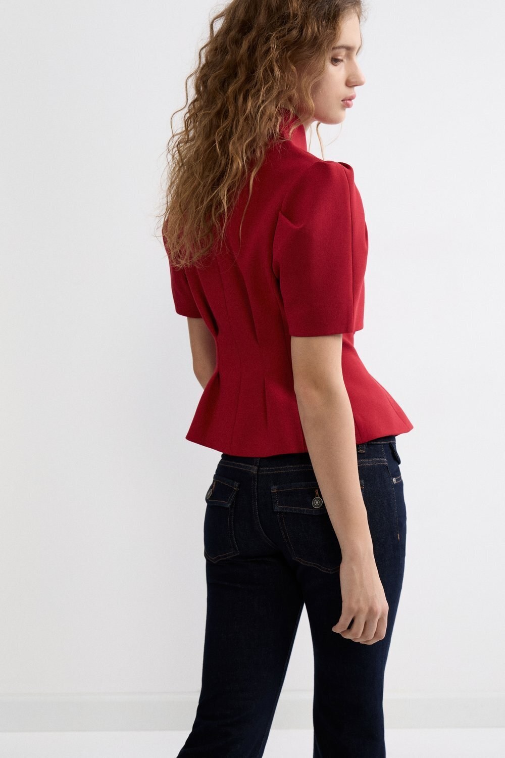 жакет,пиджак и жакет,жакет с коротким рукавом,жакет женский,приталенный жакет