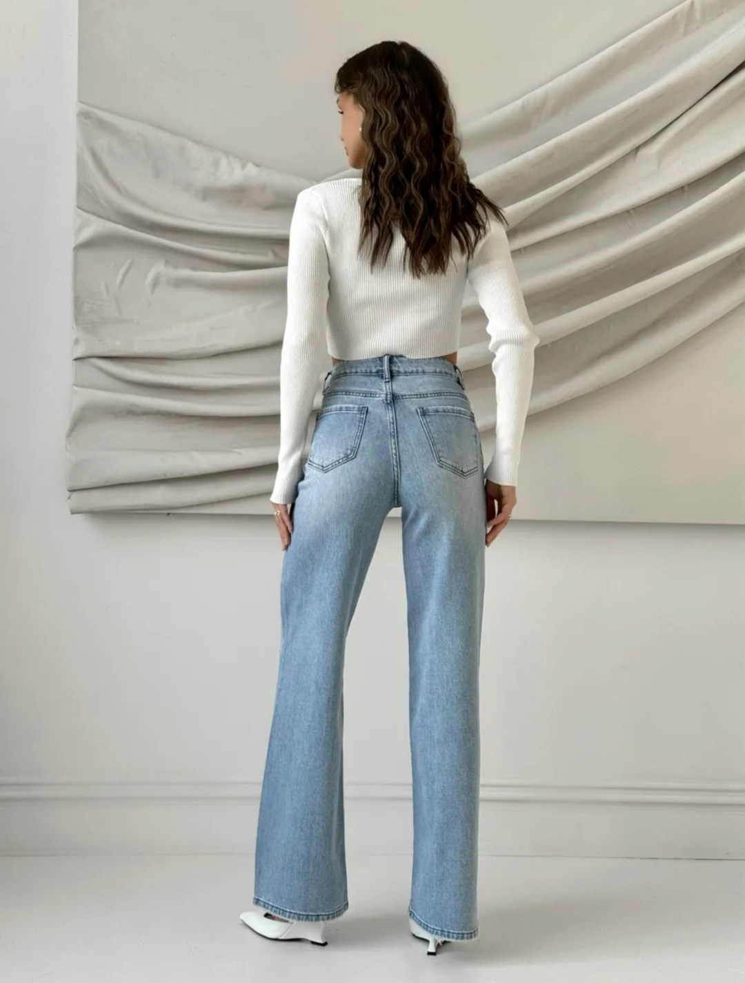 широкие джинсы,джинсы палаццо,голубые джинсы клеш,женские джинсы клеш,джинсы