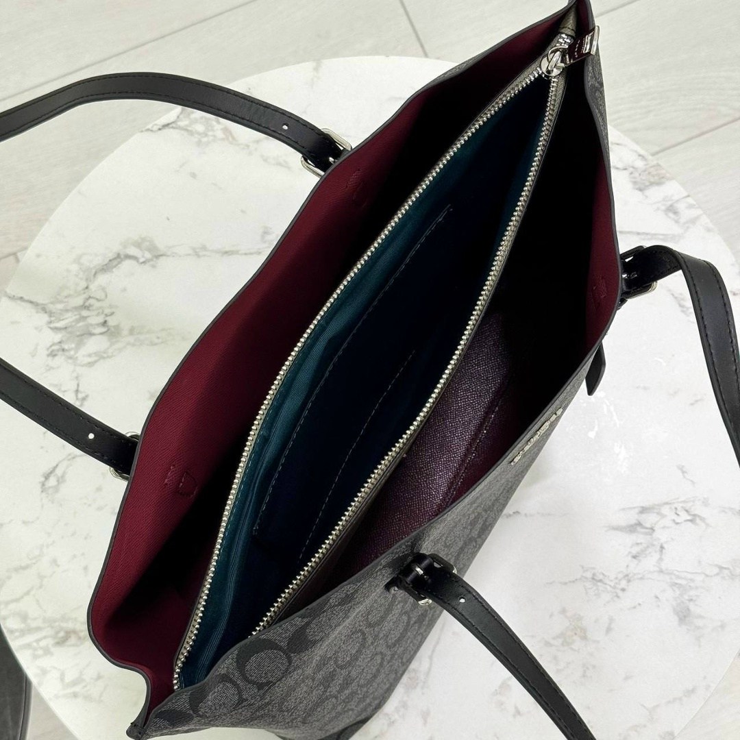 сумка шоппер coach,сумка coach,сумка тоут coach,coach mollie tote in signature canvas,сумка женская coach шоппер