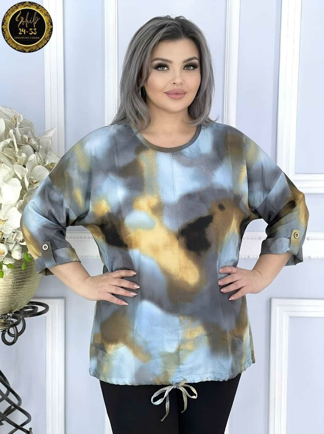 женская кофта,туника большого размера 62-68,,туника с длинным рукавом больших размеров aligu 275017169,туника женская