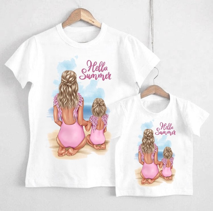 футболка для мамы и дочки,футболка для мамы,принт на футболку мама с дочкой,футболки мама и дочь,футболки с принтом мама и дочка