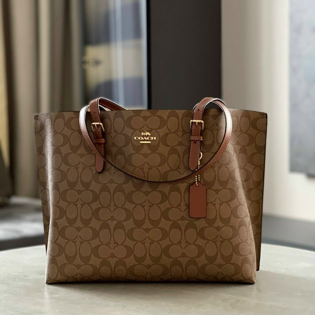 сумка шоппер coach,сумка coach,сумка тоут coach,coach mollie tote in signature canvas,сумка женская coach шоппер