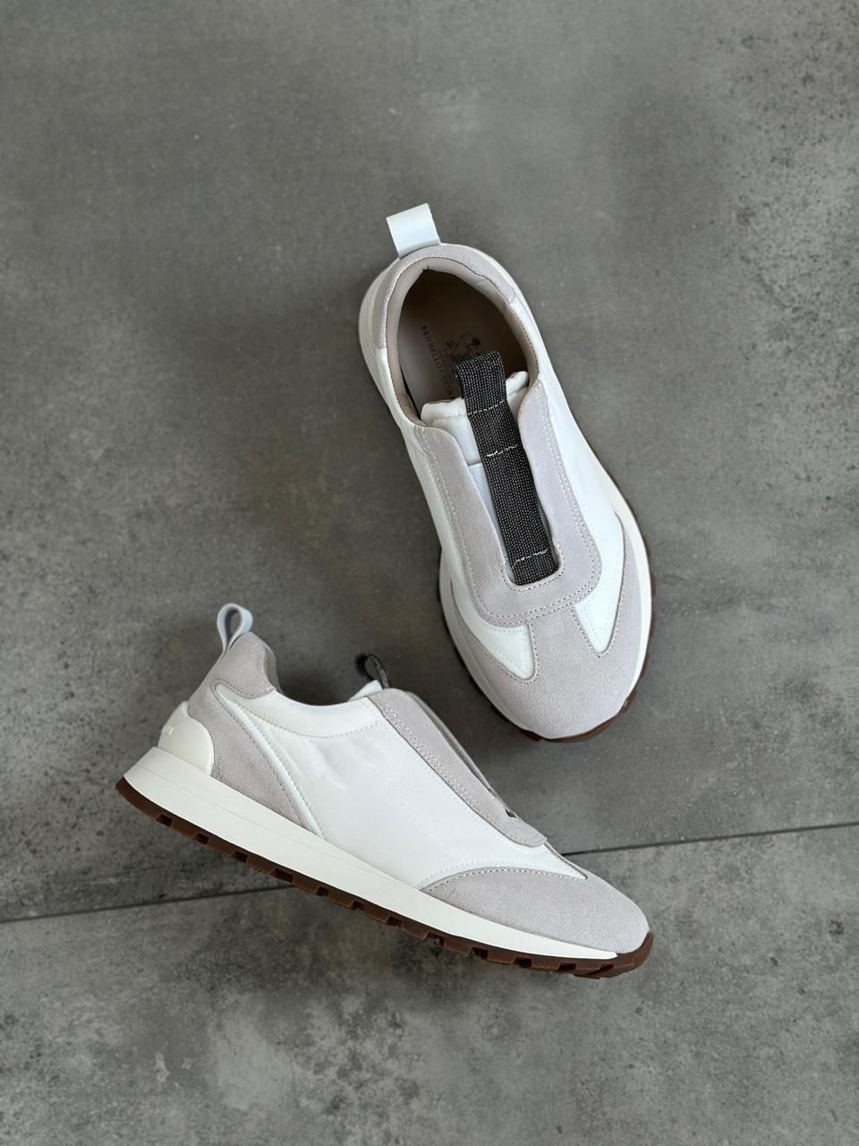 brunello cucinelli кроссовки,комбинированные кроссовки brunello cucinelli,кроссовки brunello cucinelli 232mzsfg2127 white-beige,,женские кроссовки brunello cucinelli