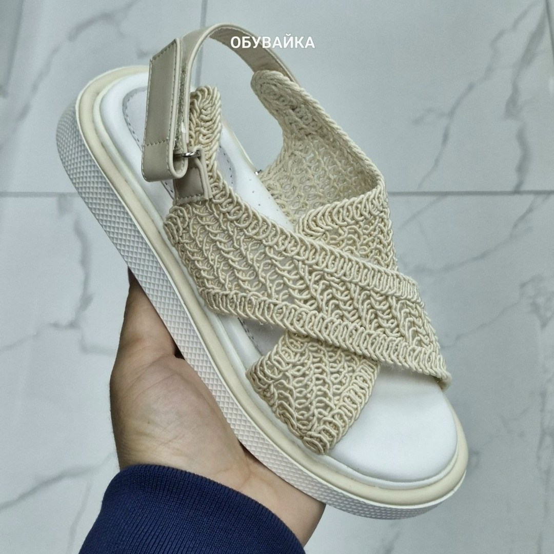 ,босоножки женские,босоножки летние,тканевые босоножки,вязаные босоножки