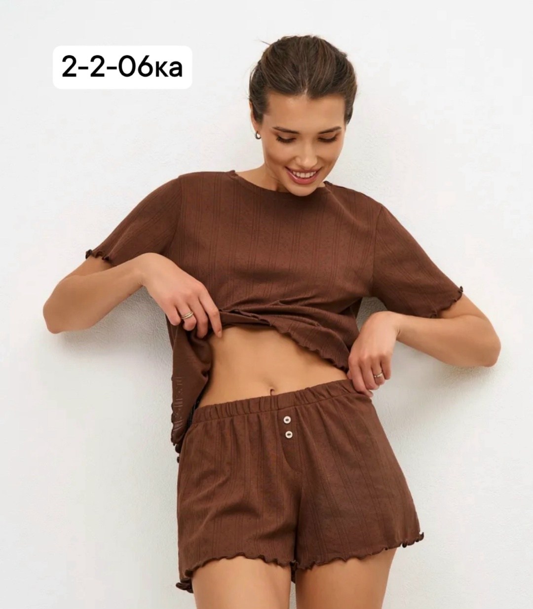 пижама женская,пижама женская с шортам,пижама женская коричневая,пижама с шортами,пижама коричневая