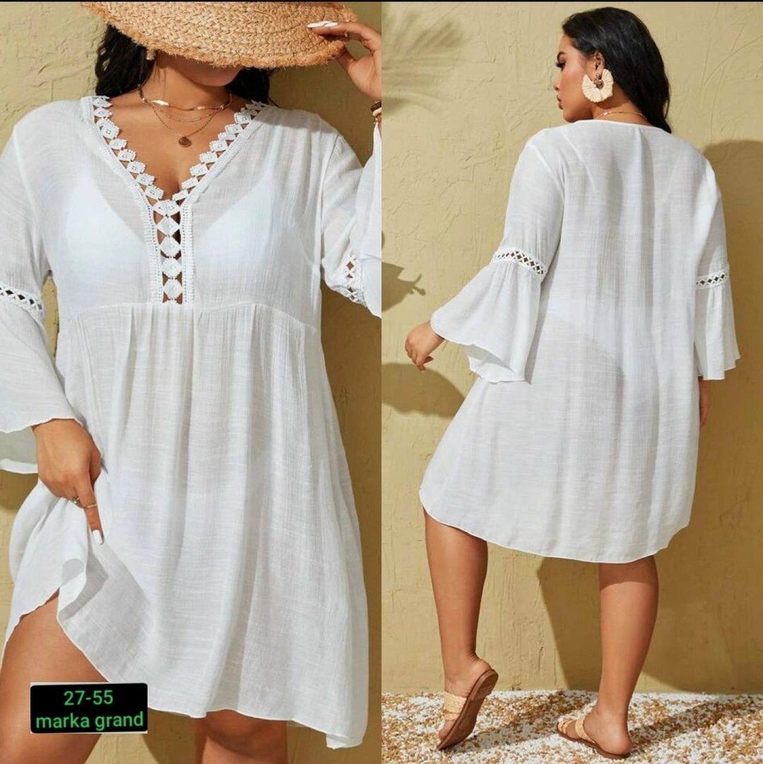 женские платья больших размеров,туника пляжная,туника кружевная,туника пляжная платье,женская туника