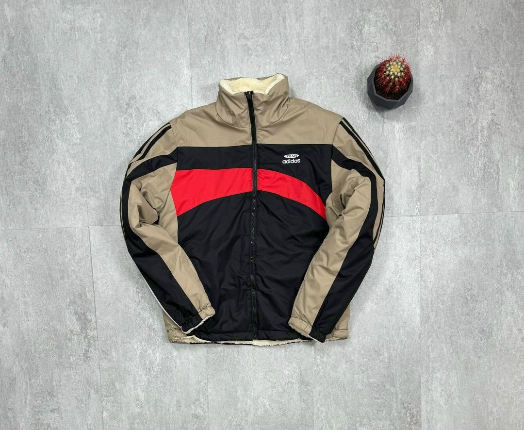 двухсторонняя куртка адидас,куртка двухсторонняя адидас в стиле 90х,двухсторонняя куртка,куртка двухсторонняя барашек в стиле 90х adidas,демисезонная куртка