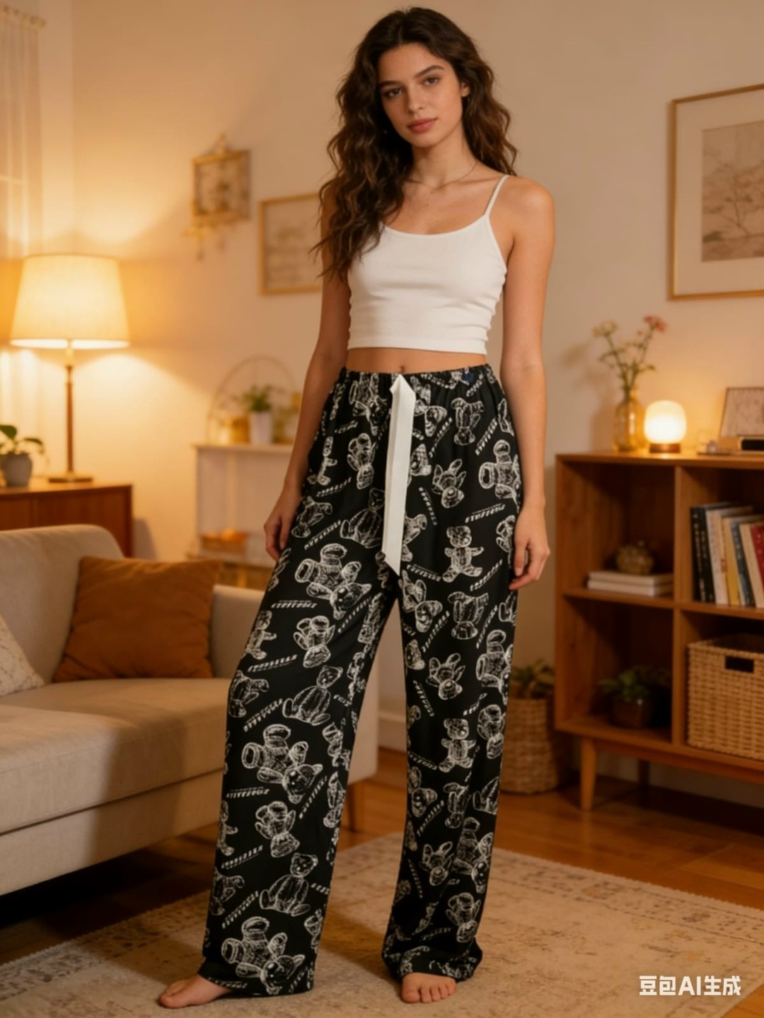 пижама женская,брюки палаццо,брюки для дома,брюки женские,домашние брюки