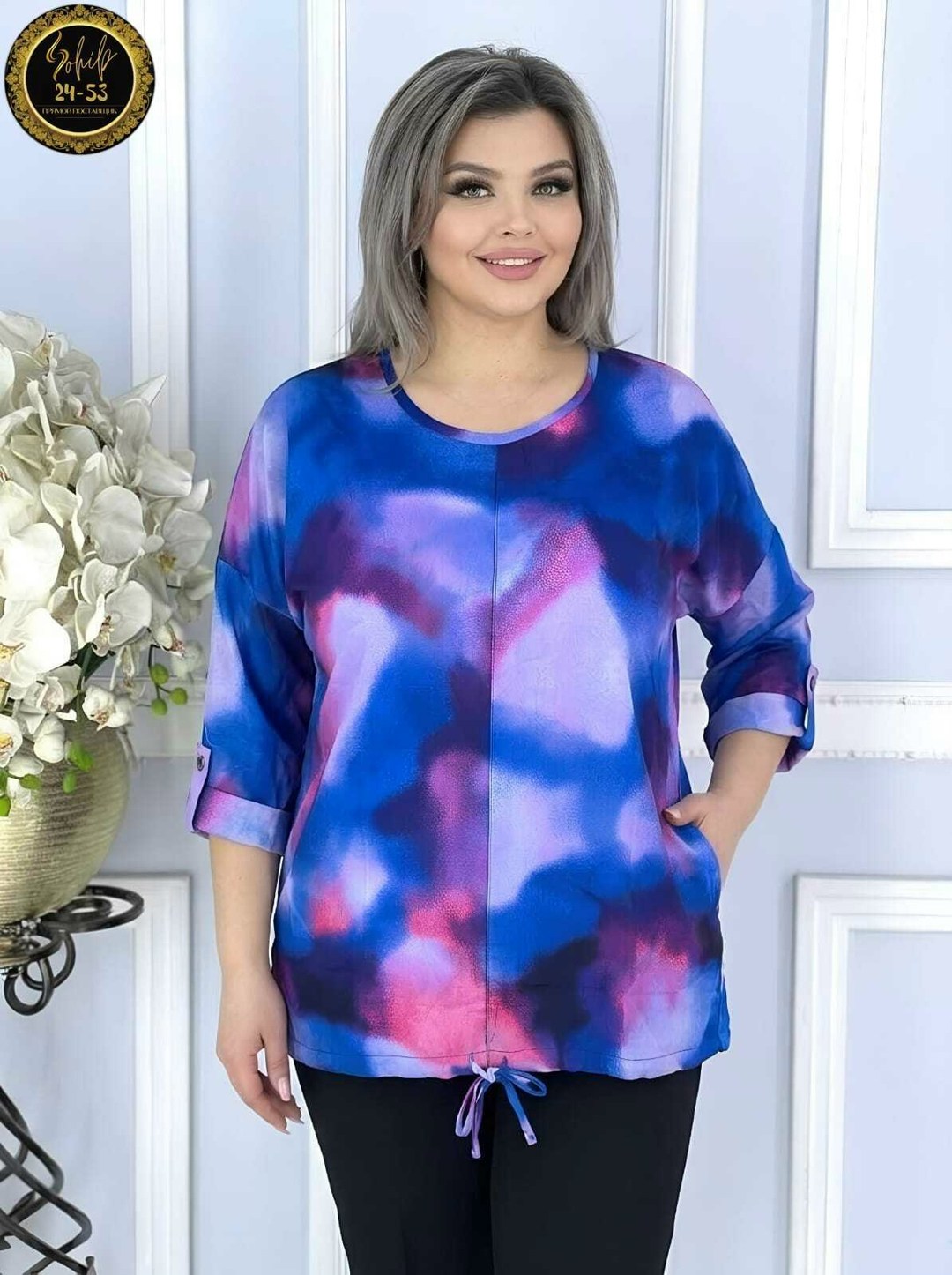 женская кофта,туника большого размера 62-68,,туника с длинным рукавом больших размеров aligu 275017169,туника женская