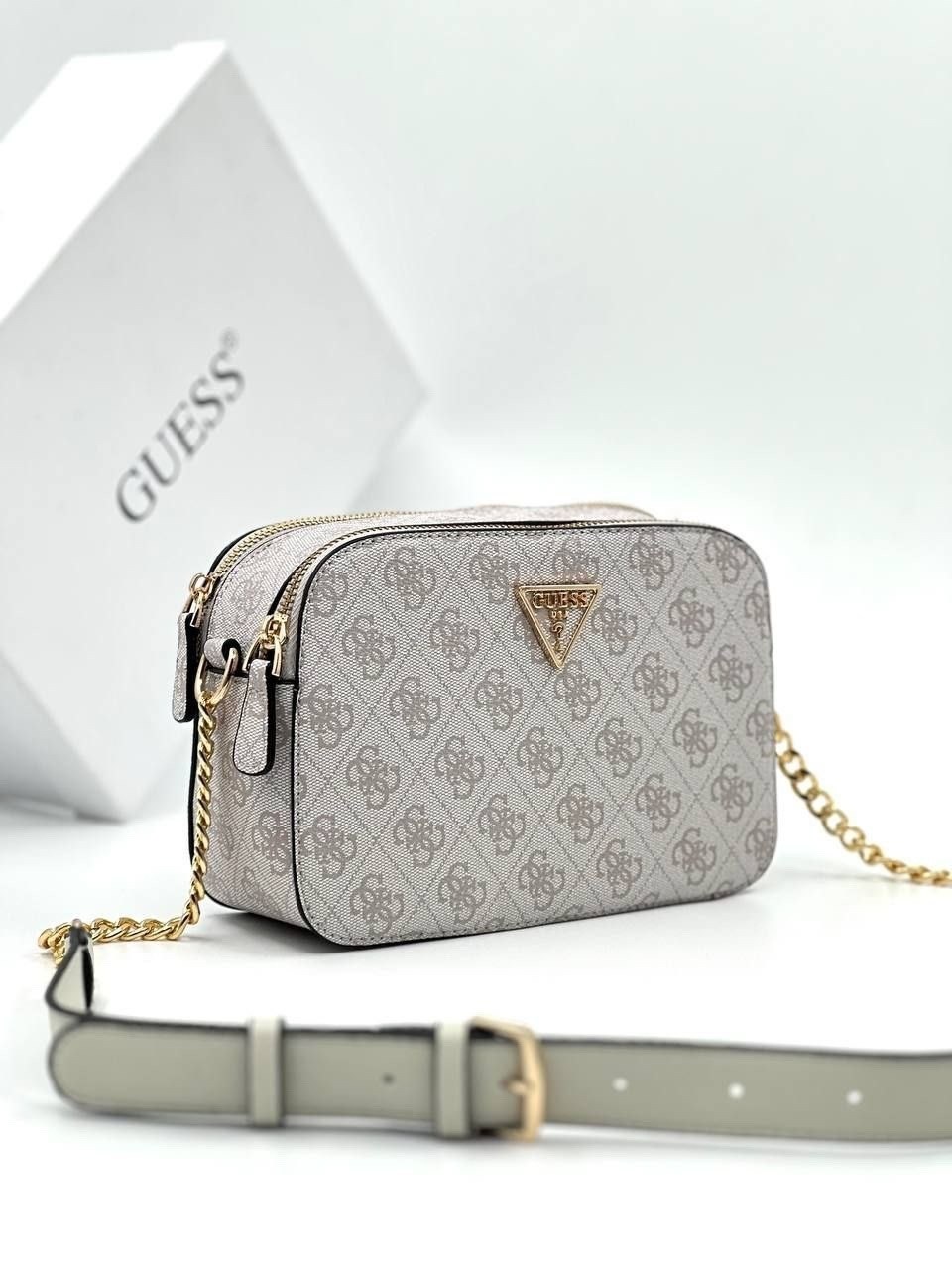 сумка белая guess,сумка кросс-боди женская guess hwzg7879140 белая,сумка через плечо guess,guess сумка на плечо,сумка guess