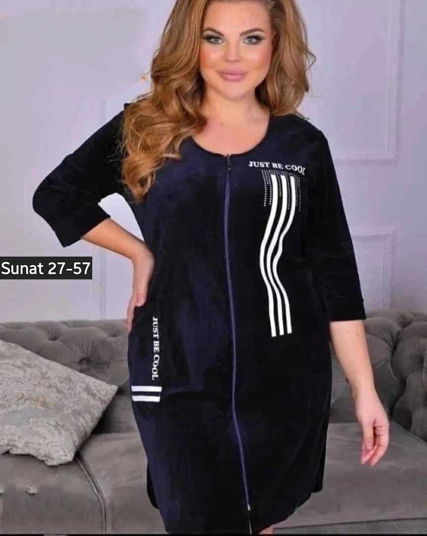 женский велюровый халат,халат на молнии женский велюровый,халат велюровый,халат женский,велюровый халат на молнии