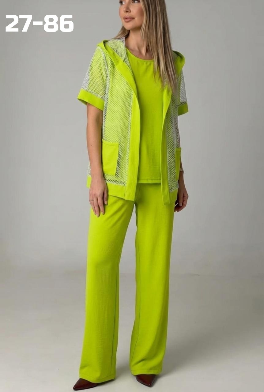 брючной костюм,костюм женский,женские костюмы брючные,костюм брючный 2-2671 лайм romanovich style,летний брючный костюм