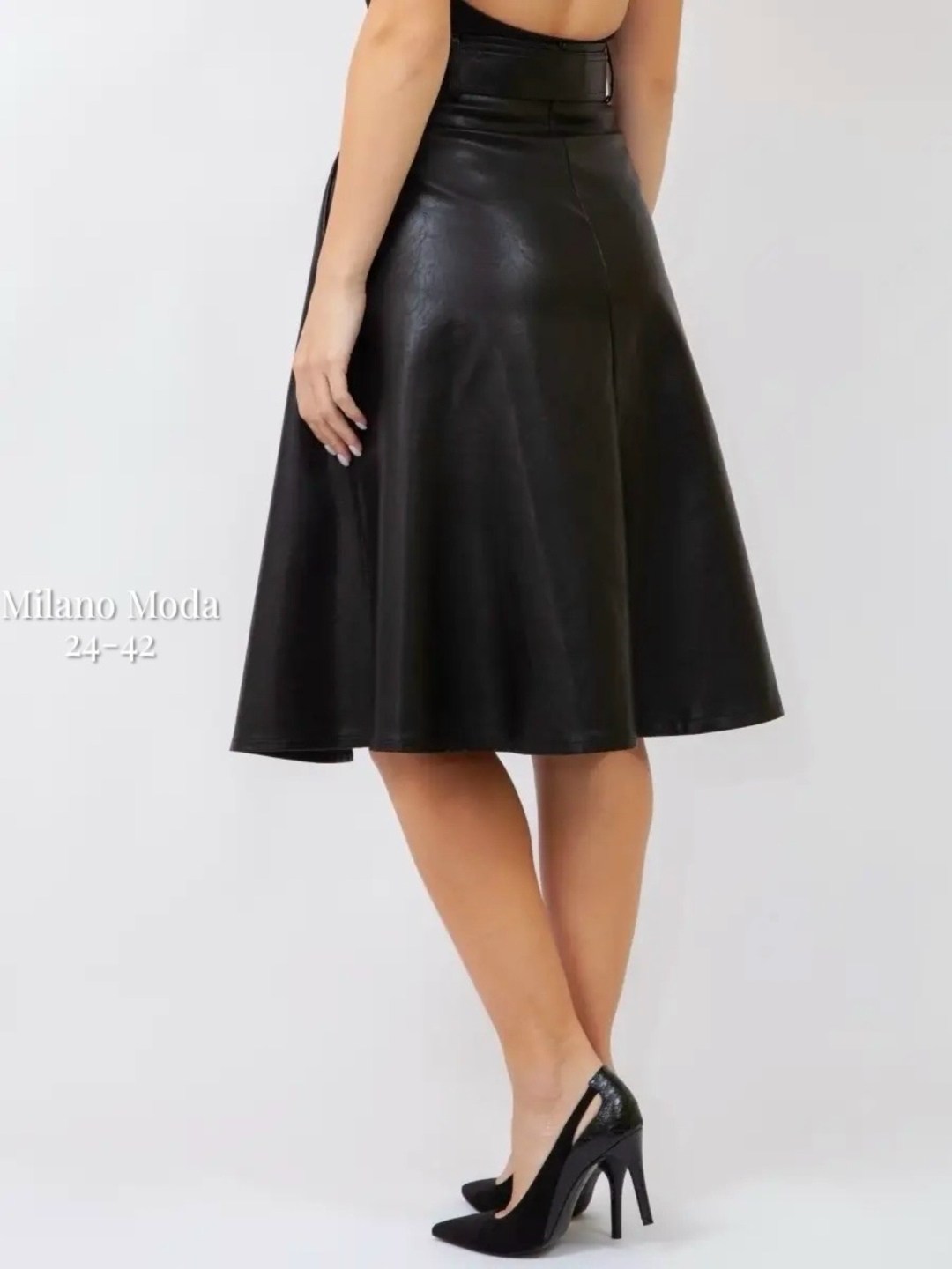 юбка chumakova 24 черный размер 42-52,юбка полусолнце из экокожи с карманами и поясом chumakova fashion,юбка chumakova 24 черный,женская юбка эко-кожа кожаная юбка клеш,юбка из эко-кожи полусолнце с к