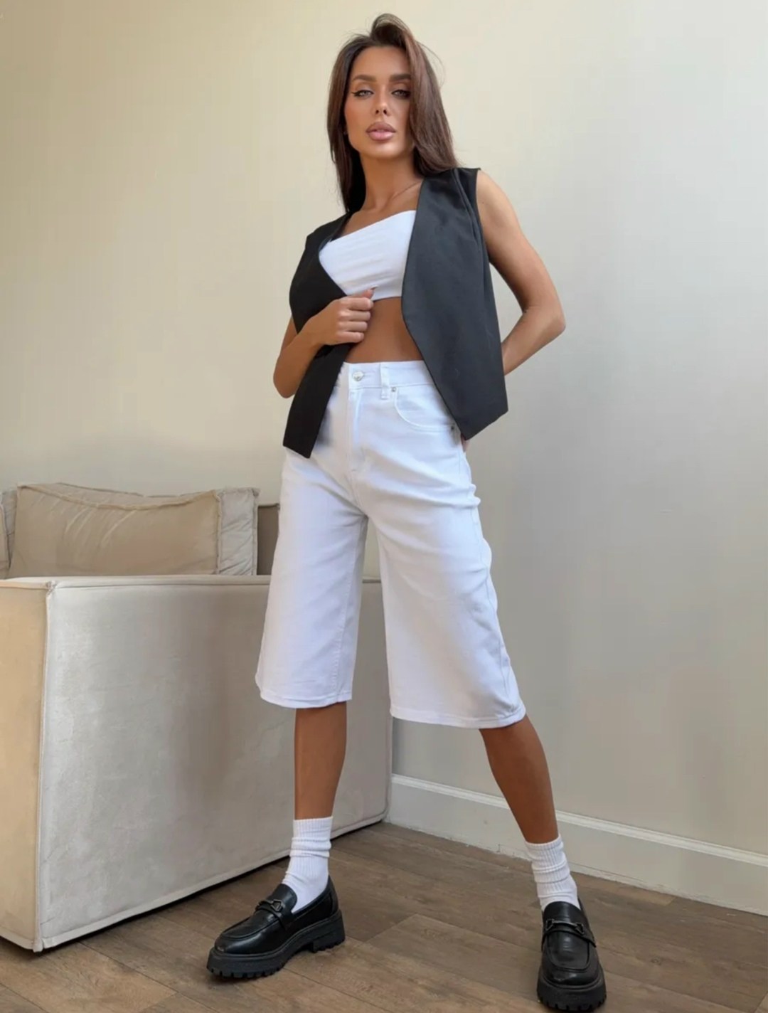 шорты бриджи,шорты женские длинные свободные,шорты женские,шорты белые женские,шорты широкие