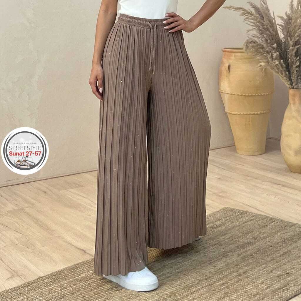 брюки из плиссированной ткани черные,брюки женские свободные повседневные с широкими штанинами,брюки плиссированные,брюки плиссе,штаны плиссированные широкие