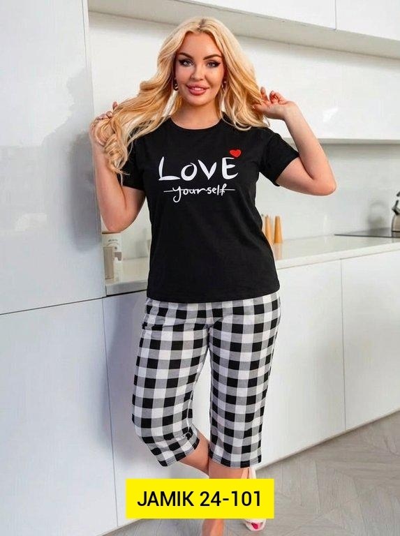 пижама с бриджами женская,пижама женская,женская пижама больших размеров,женская пижама со штанами,пижама женская костюм