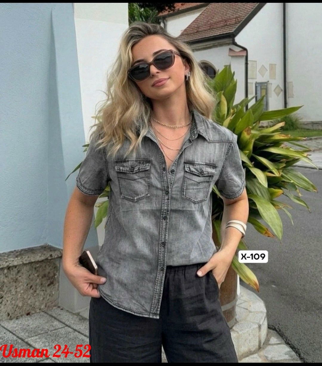 джинсовая женская рубашка,повседневная рубашка,джинсовая блузка,джинсовая рубашка с коротким рукавом,женская джинсовая блузка