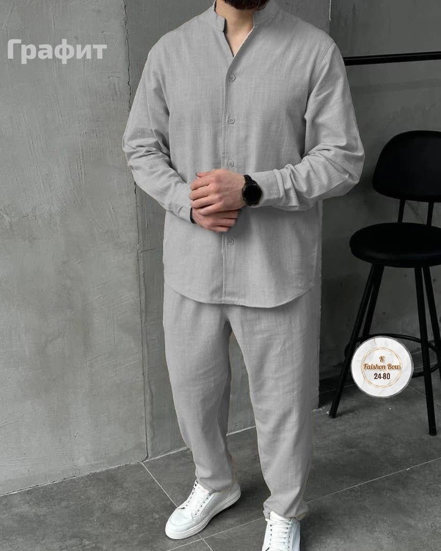 костюм с рубашкой,костюм для мужчин лен,костюм двойка для мужчин лен,костюм мужской,костюм двойка для мужчин хб