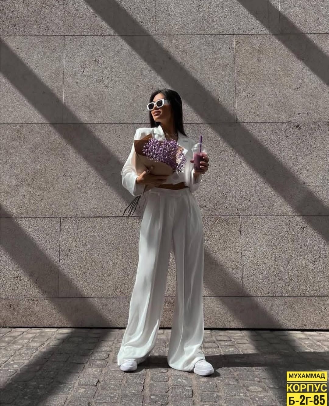 стильные наряды,широкие брюки,мода стиль,белые костюмы