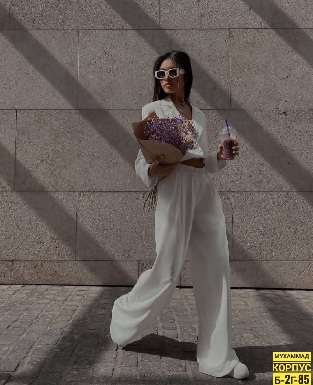 стильные наряды,широкие брюки,мода стиль,белые костюмы