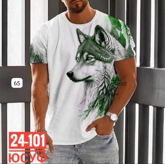 мужская футболка с принтом волка,футболки мужские,футболка мужская повседневная с 3d-принтом и рисунком волка,футболка с рисунком волка,мужская футболка для мужчин с 3d принтом и изображением волка