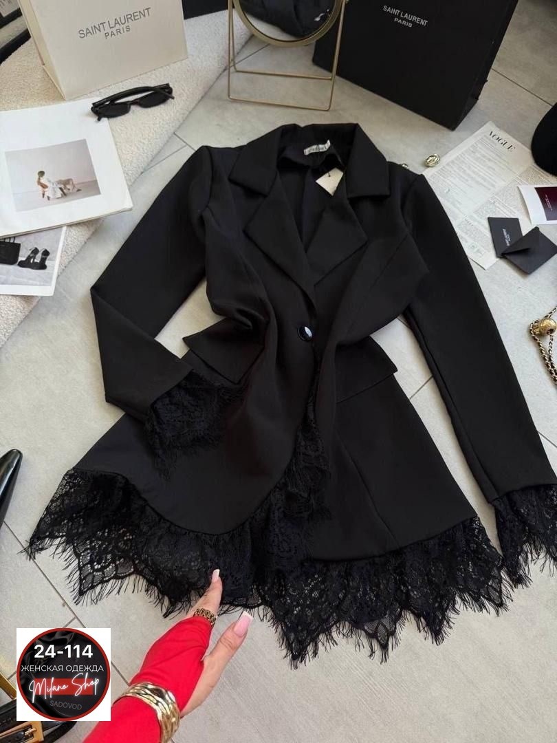 платье пиджак с кружевом,пиджак женский,блейзер с кружевом,пиджак с кружевом,жакет