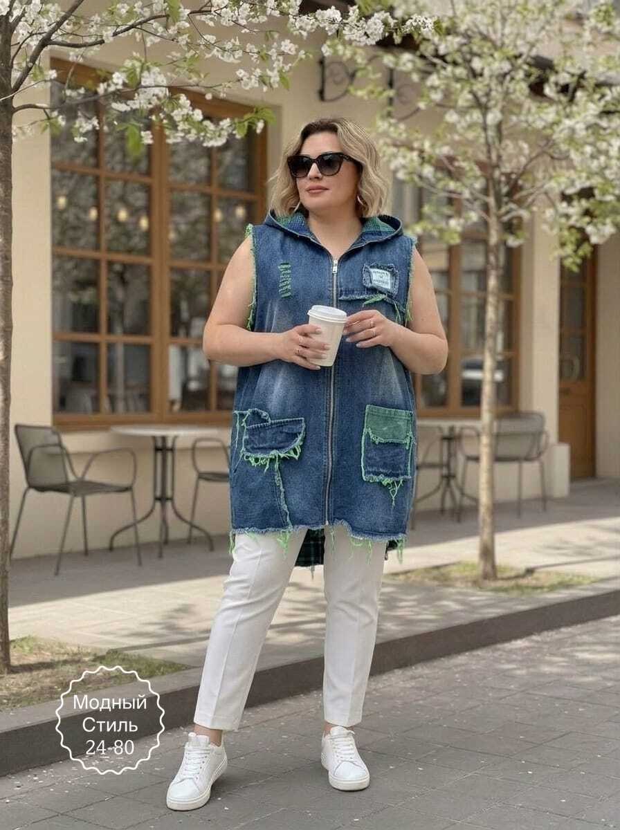 жилет джинсовый,жилет женский джинсовый,джинсовая жилетка больших размеров,джинсовый жилет для полных женщин,джинсовая жилетка