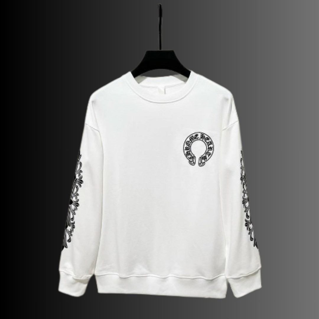 свитшот женская,свитшот мужская,свитшот,толстовка,свитшот chrome hearts белый