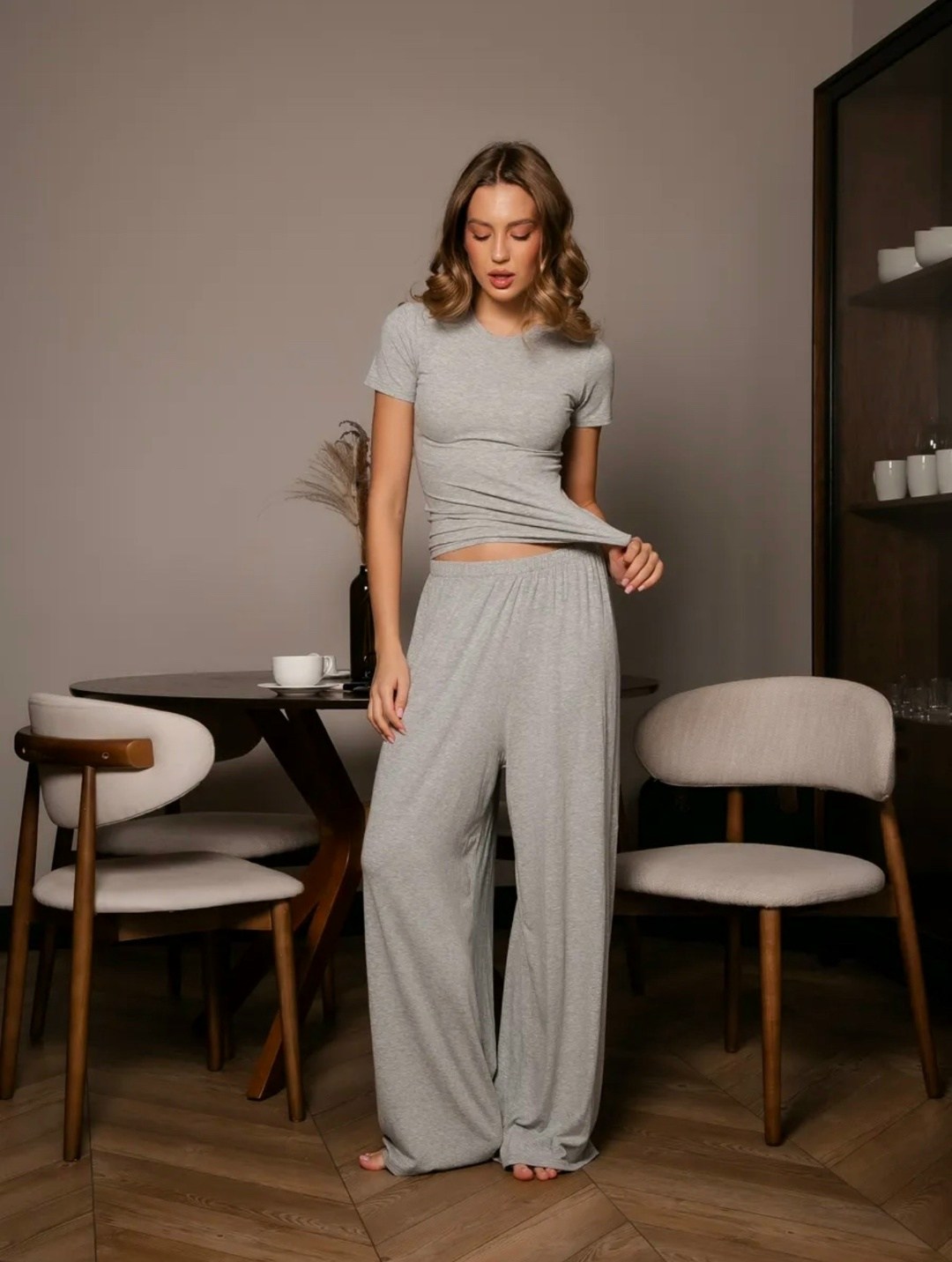 пижама женская,брюки комплект,домашний комплект женский,спортивные брюки палаццо,пижама со штанами