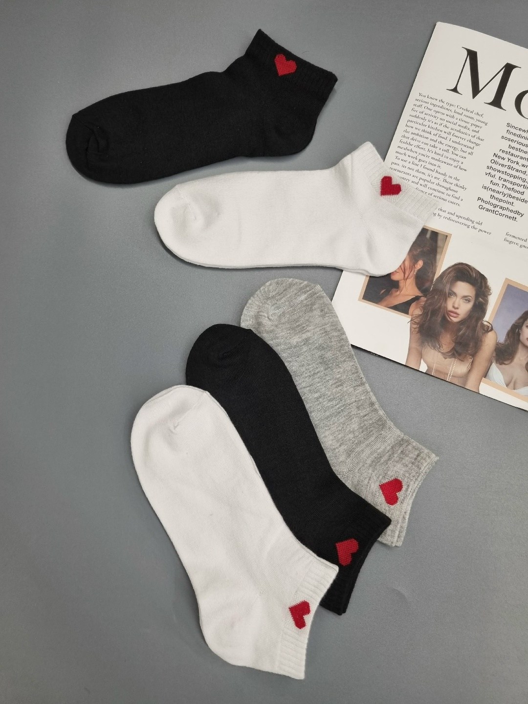 носки с сердечками,хлопковые носки женские,носки женские короткие,хлопковые носки с сердечками,носки короткие с сердечком набор 5 шт