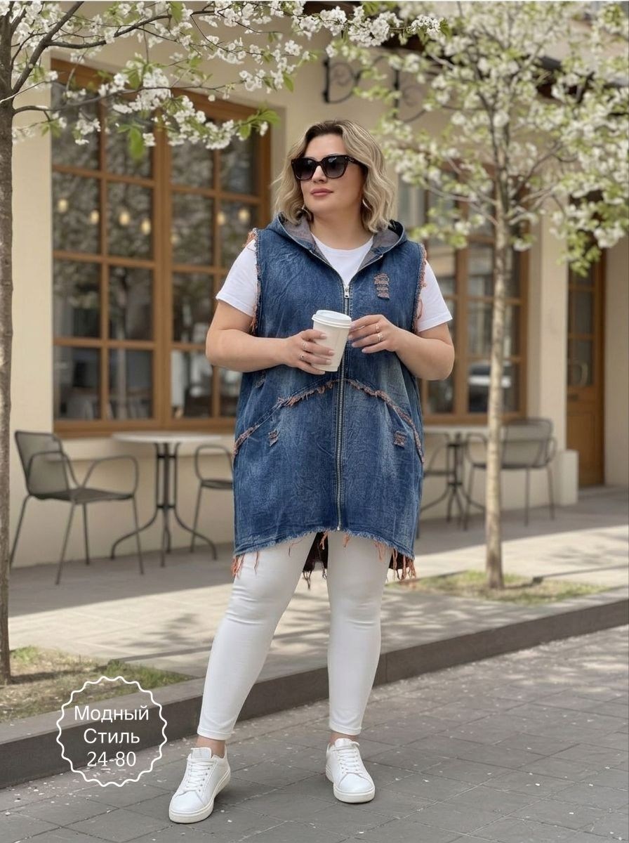 жилет джинсовый,жилет женский джинсовый,джинсовая жилетка больших размеров,джинсовый жилет для полных женщин,джинсовая жилетка