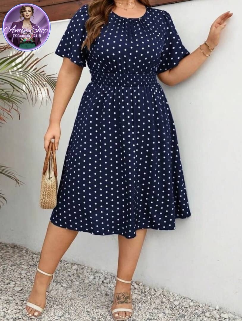 летние платья больших размеров,платья для полных,женское платье в горошек,женские платья больших размеров,платья в горошек