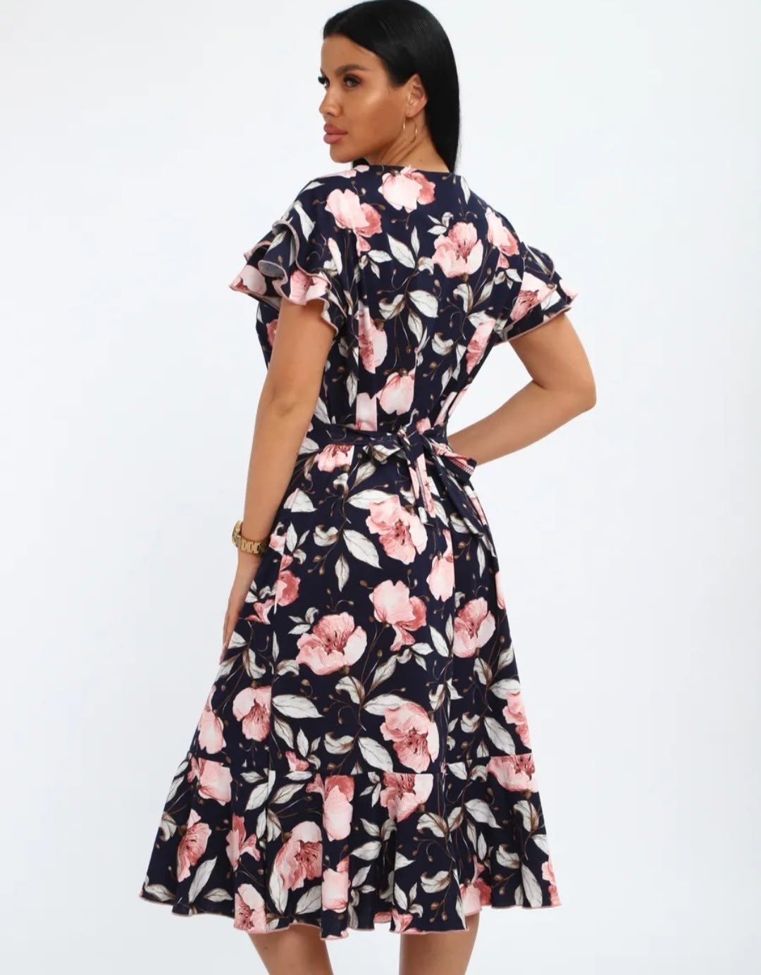 халат женский,халат женский трикотаж,халат женский домашний,платье женской,халат женский 46663 сине-розовый