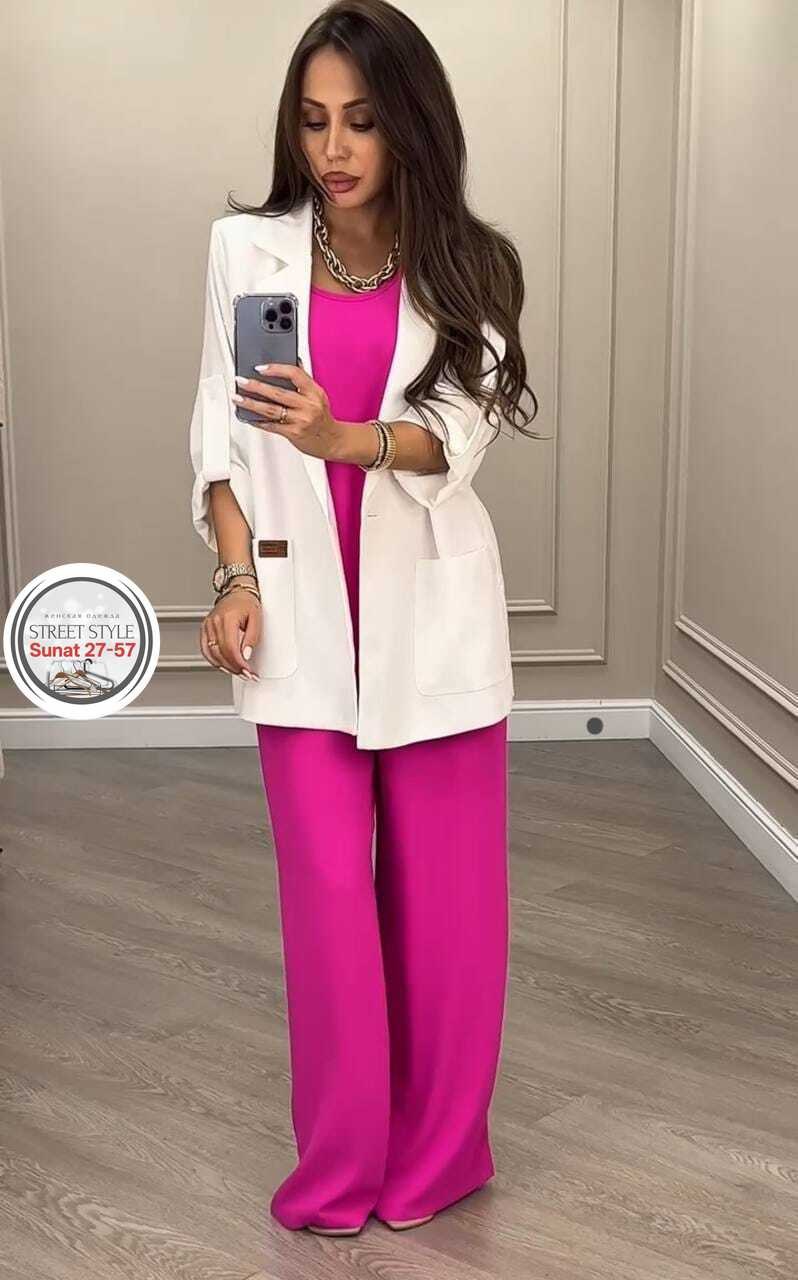 костюм двойка женская,костюм с брюками,брючный костюм anelli 1398 фуксия,женский брючный костюм двойка,костюм брючный тройка